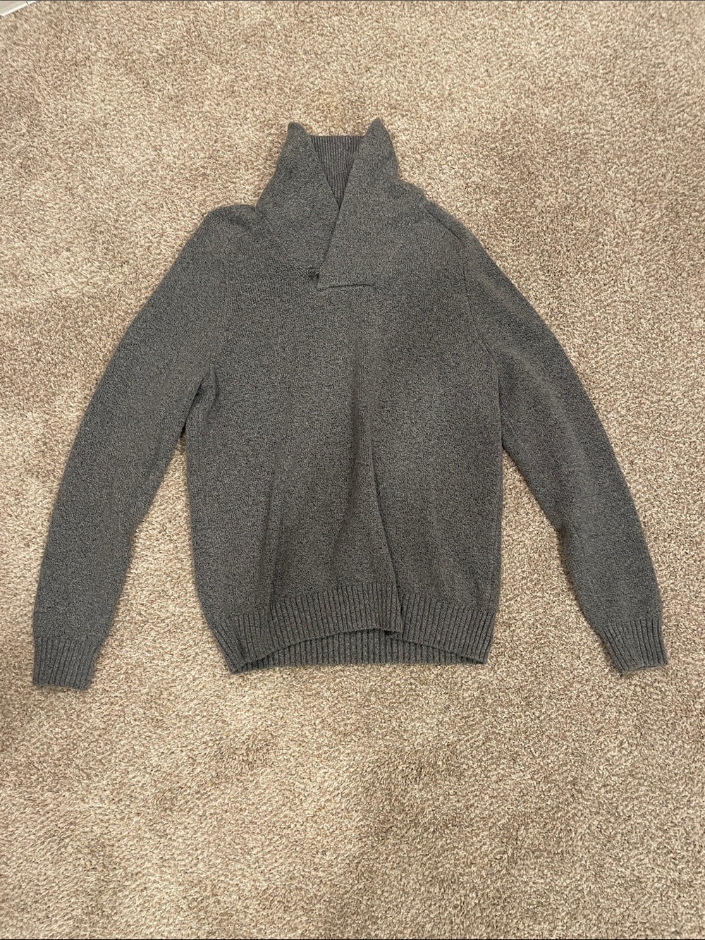 Banana Republic Heather Gray Shawl-Collar Cardigan